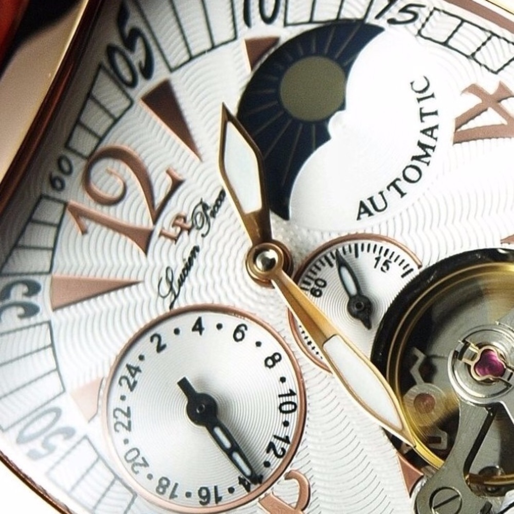 LUCIEN PICCARD Swiss Automatic Moon Phase Watch